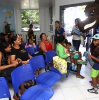  Em parceria com as Voluntarias o Cruzeiro  leva seu Mascote para visitar os pacientes do Martagão Gesteira
