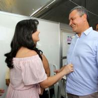 Primeira-dama e presidenta da VSBA, Aline Peixoto e o Governador do Estado da Bahia, Rui Costa Voluntárias levam serviços de saúde, cidadania e lazer para Ipiaú