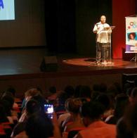 Encontro do Mais Infância reúne 700 educadores comunitários no Teatro Jorge Amado Mais infância capacita 700 professores de creches e escolas comunitárias